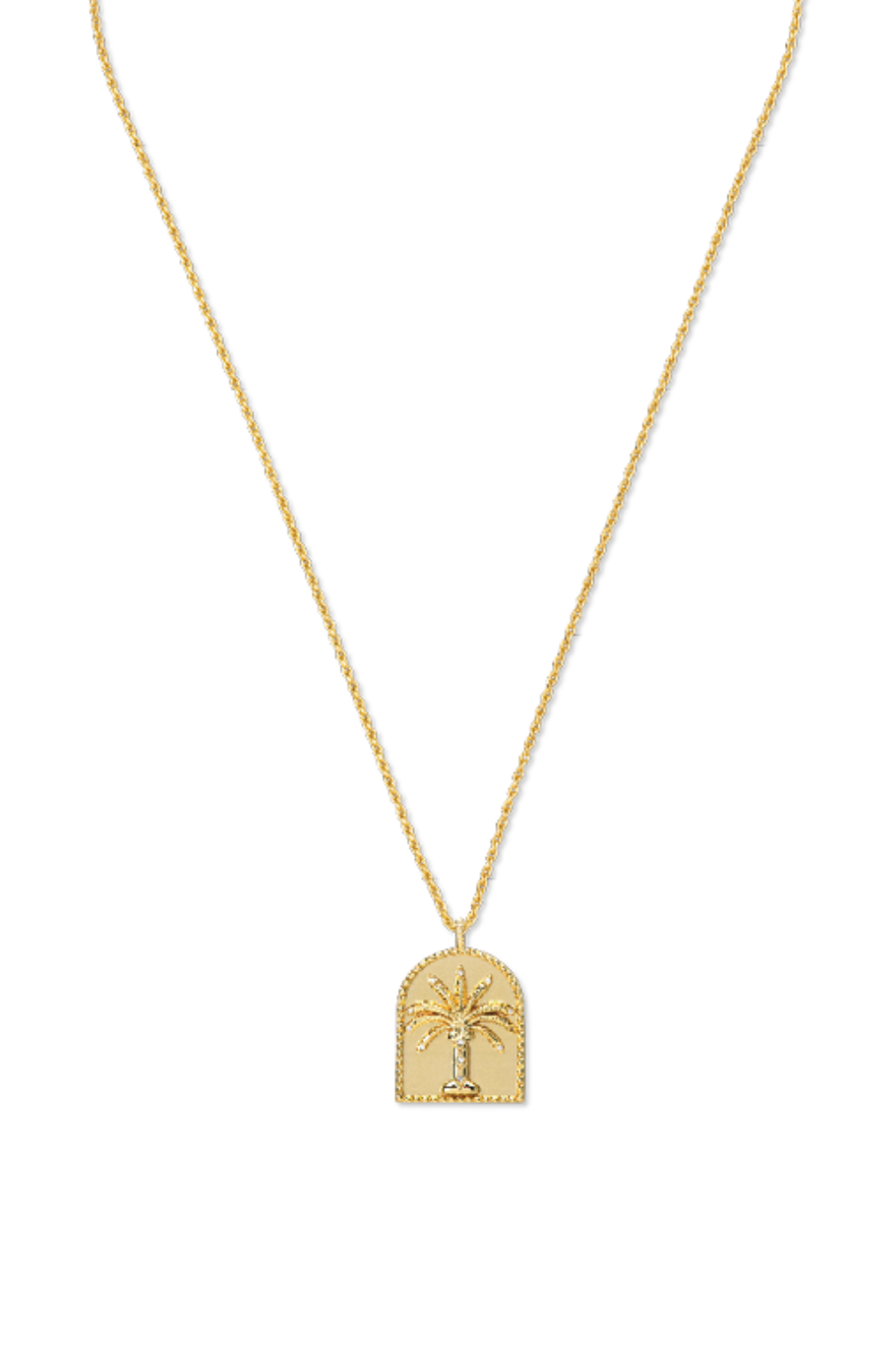 Arms Of Eve X Tigerlily Palm Tree Pendant With Stones Gold