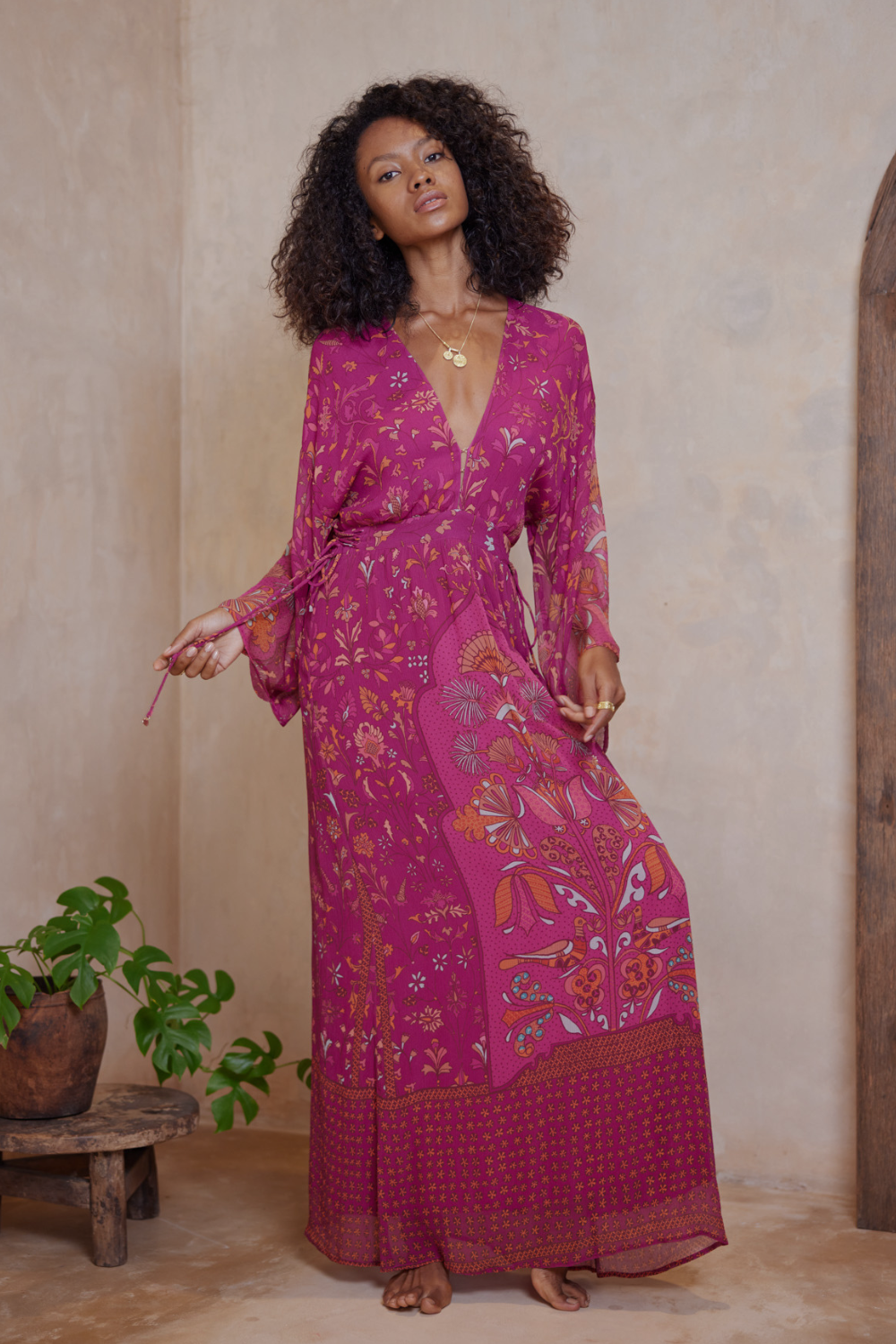 Alexandria Manda Maxi Dress Raspberry Tigerlily