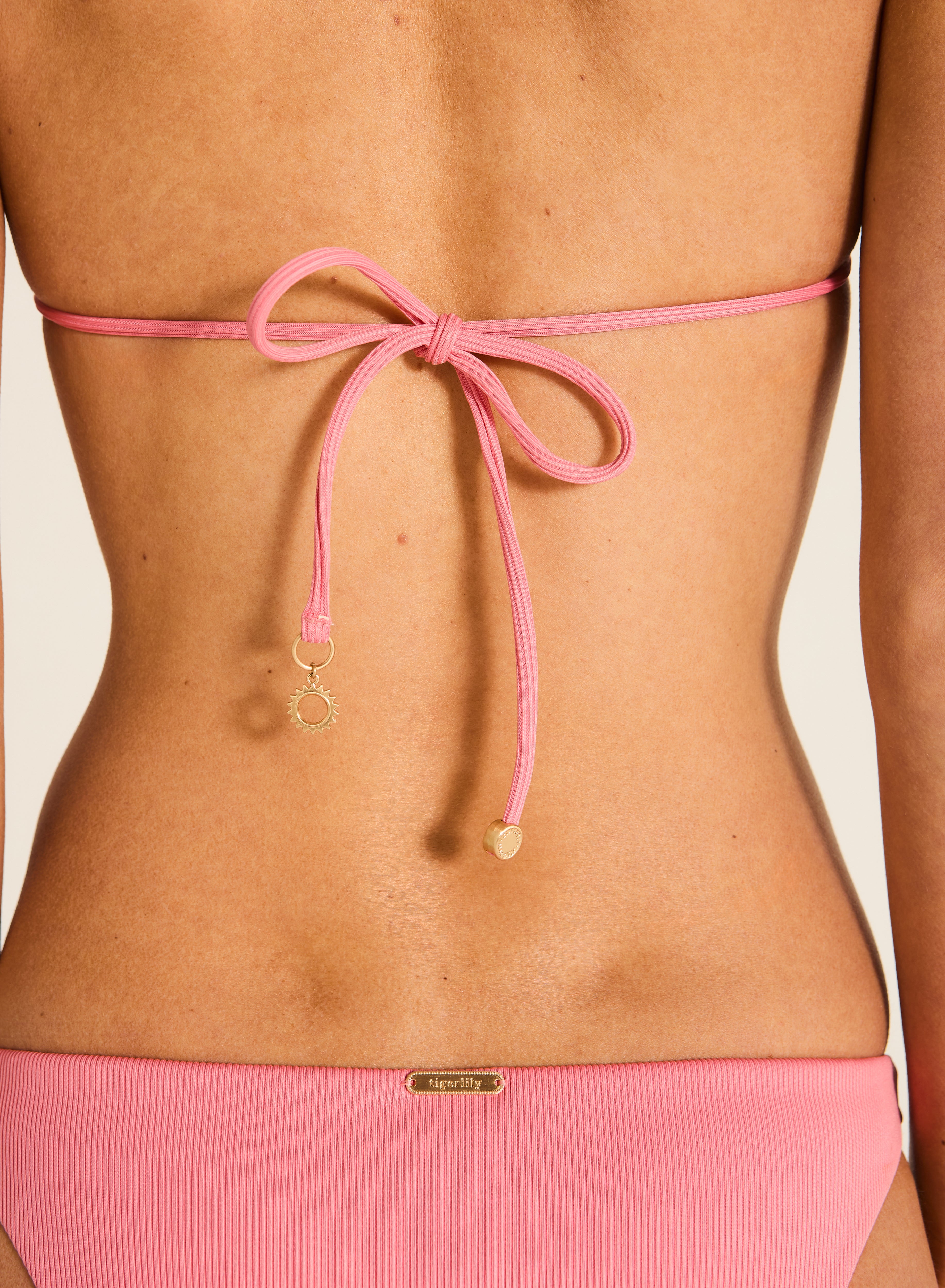 Coral Tara Triangle Bikini Top