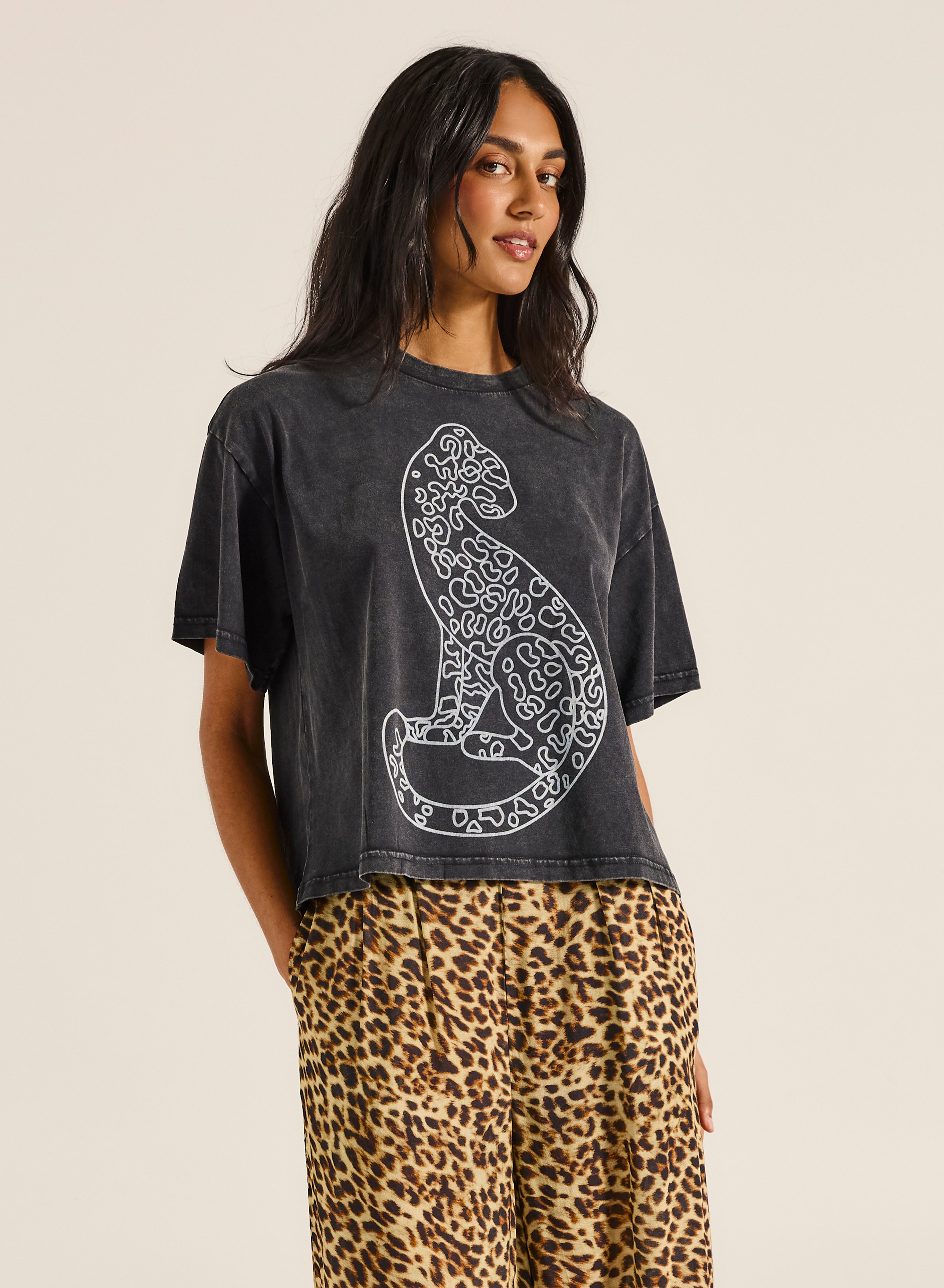 Jungle Leopard Boxy Crop Tee – Tigerlily