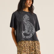 Jungle Leopard Boxy Crop Tee