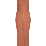 Calypso Blossom Midi Dress - Rust
