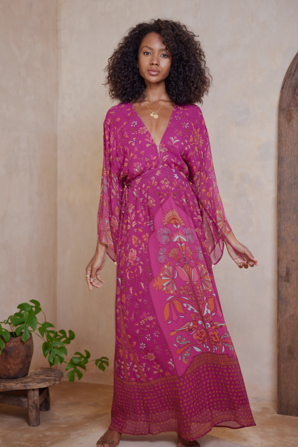 Alexandria Manda Maxi Dress - Raspberry – Tigerlily