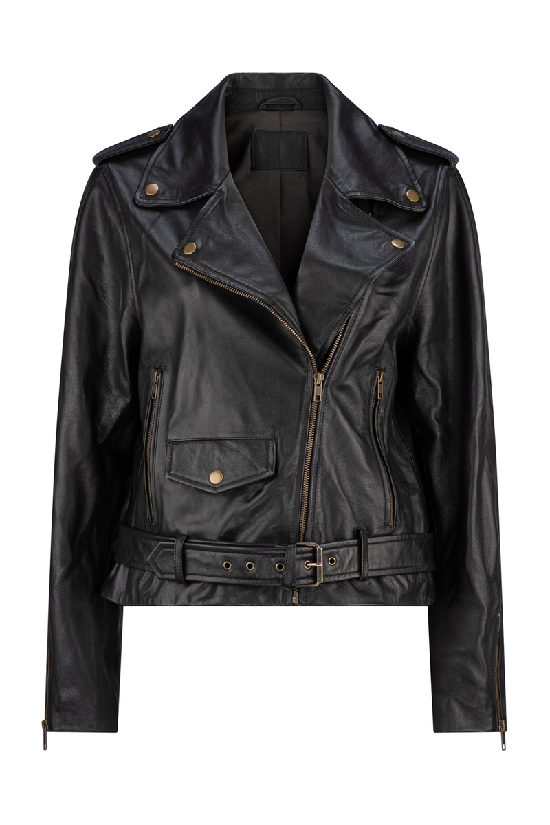 Tigerlily Velda Leather Jacket - Black