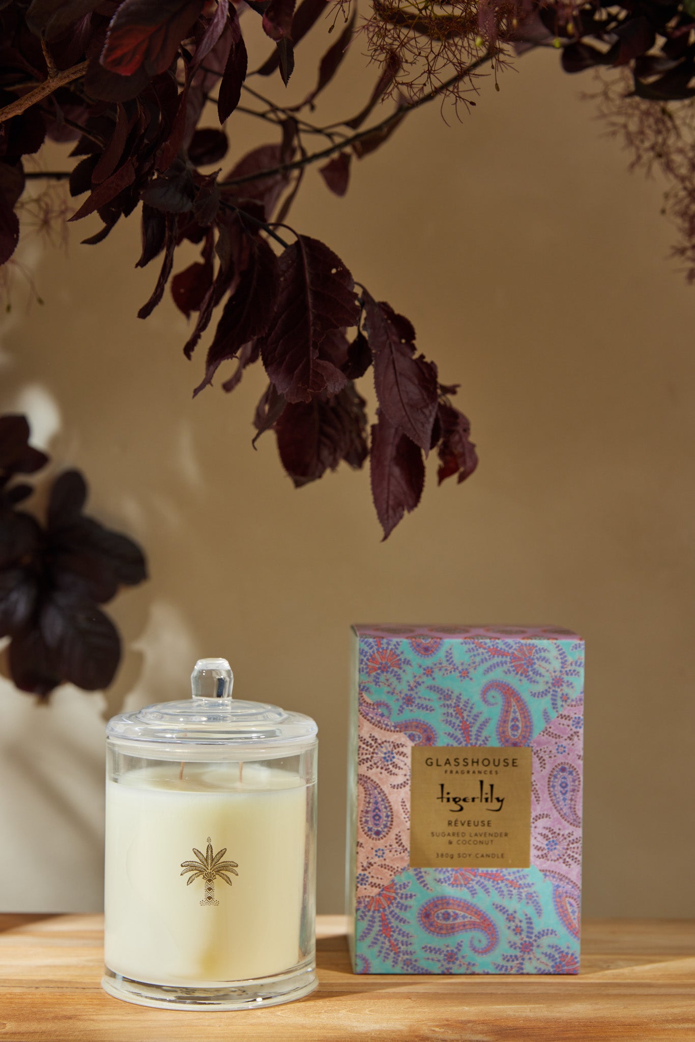 Glasshouse x Tigerlily Rêveuse Candle - Sugared Lavender &amp; Coconut