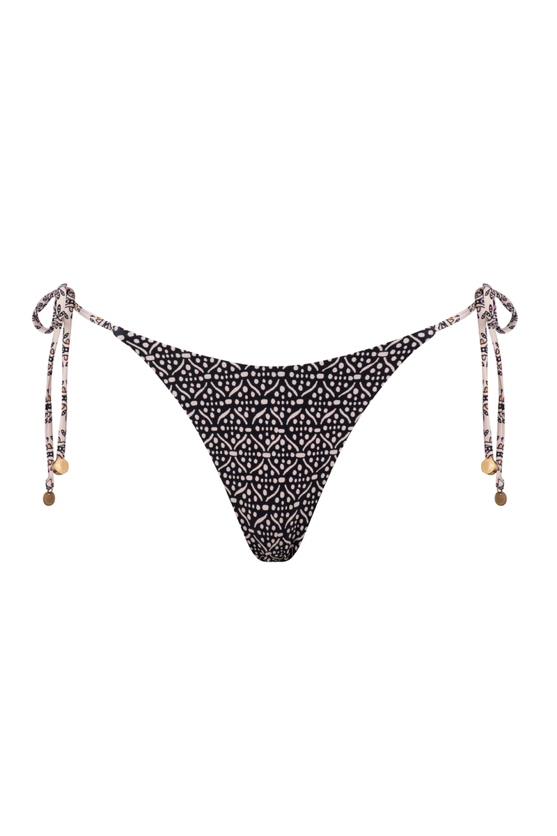 Shangri-La High Piper Bikini Bottom - Black & White Batik – Tigerlily