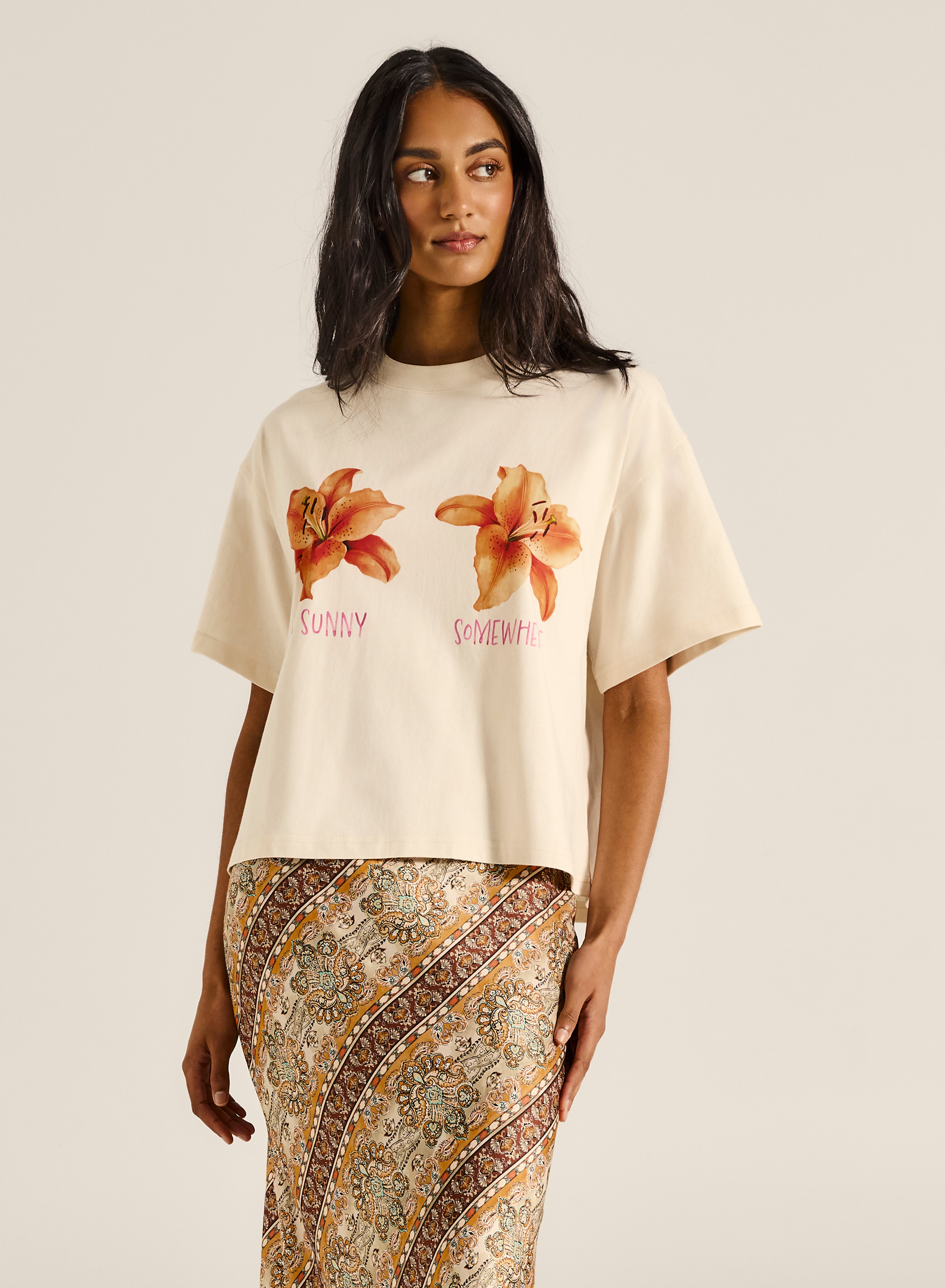 Rashida Lily Boxy Crop Tee