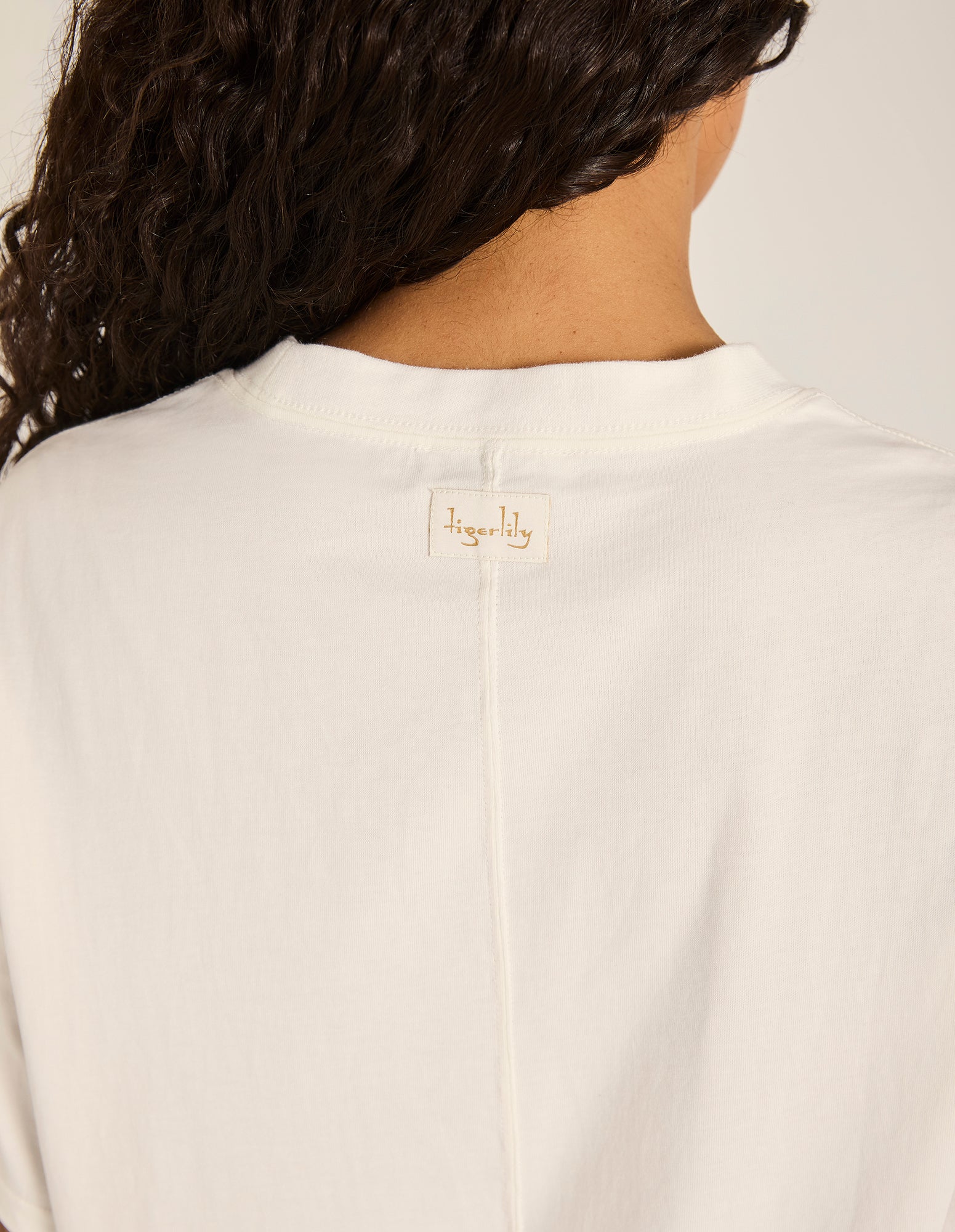 White Azura Bikini Boxy Crop Tee