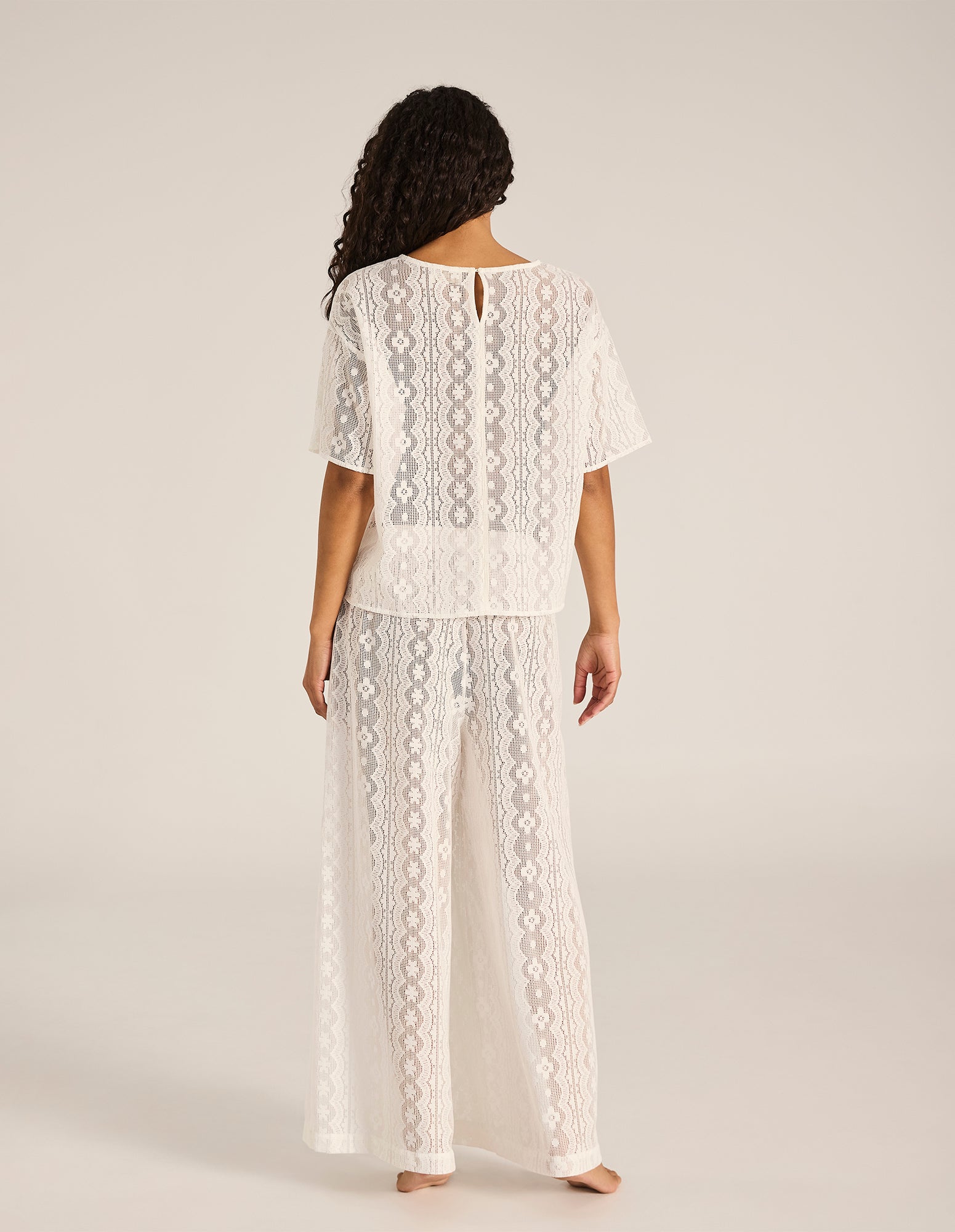 Cream Leonora Lace Tee