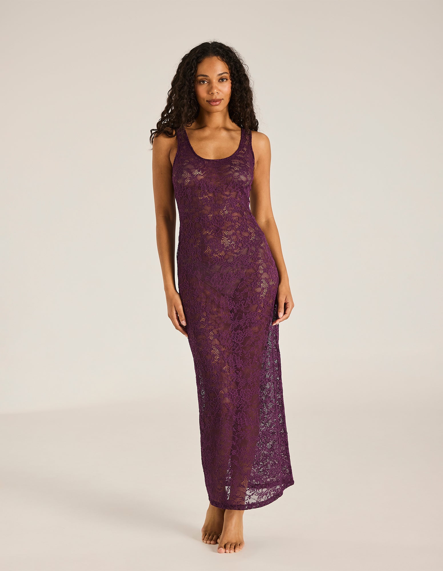 Aubergine Celestia Midi Dress