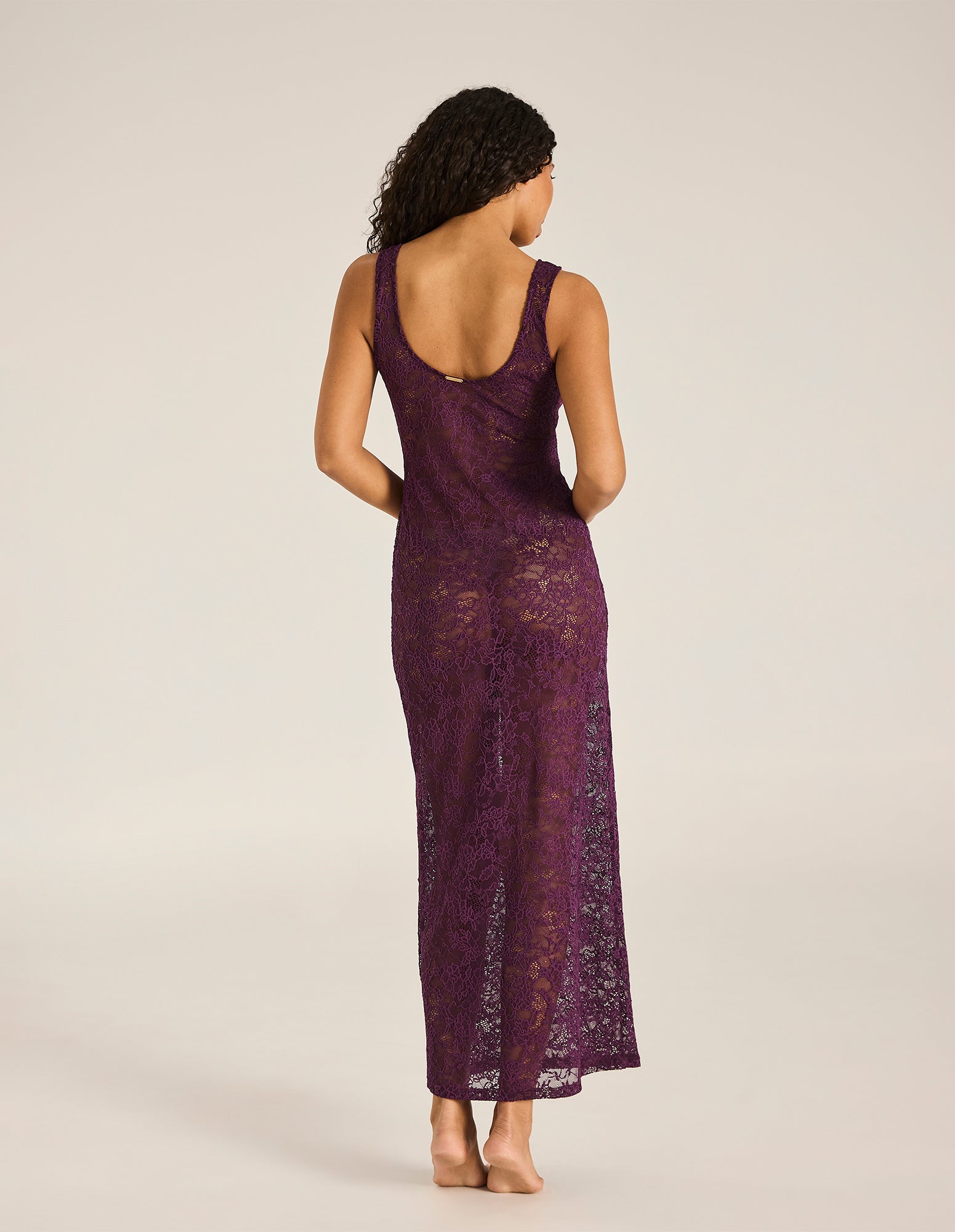 Aubergine Celestia Midi Dress