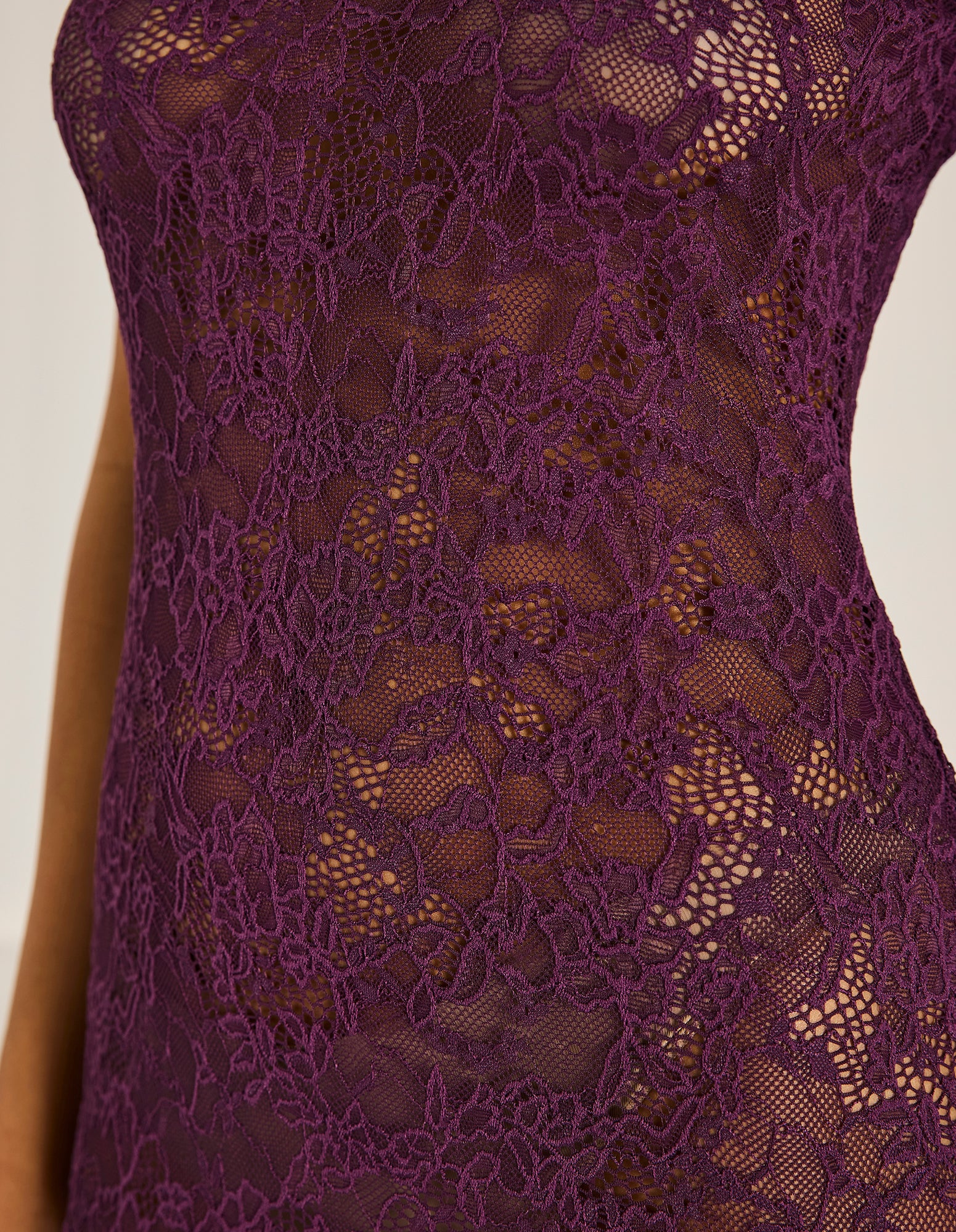 Aubergine Celestia Midi Dress