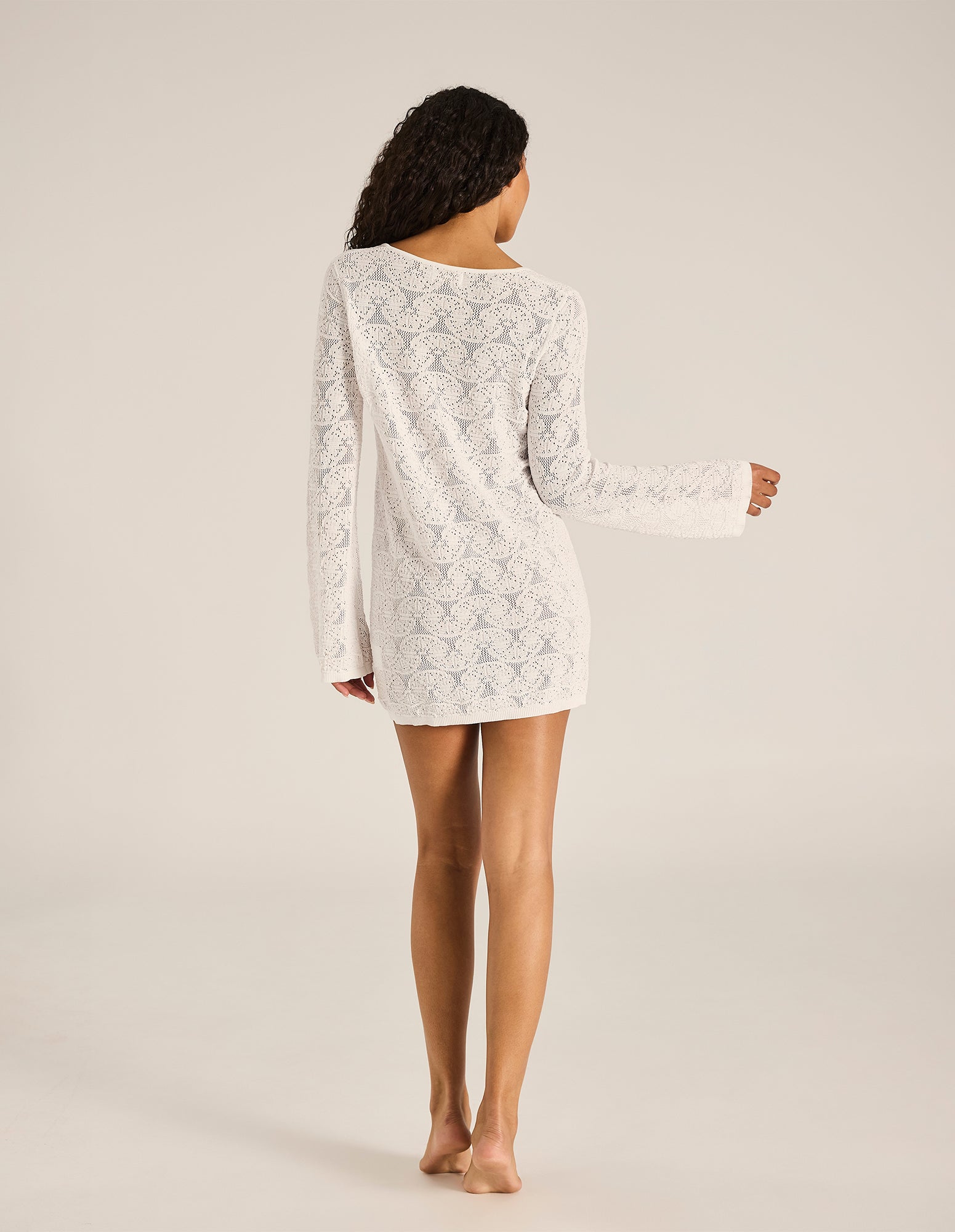 White Odette Mini Kaftan 