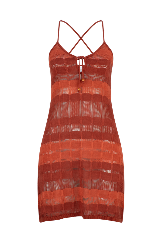 Elisenda Ashanti Mini Dress - Terracotta