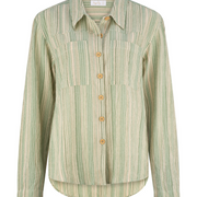 Kivaro Gracie Shirt - Sage Stripe