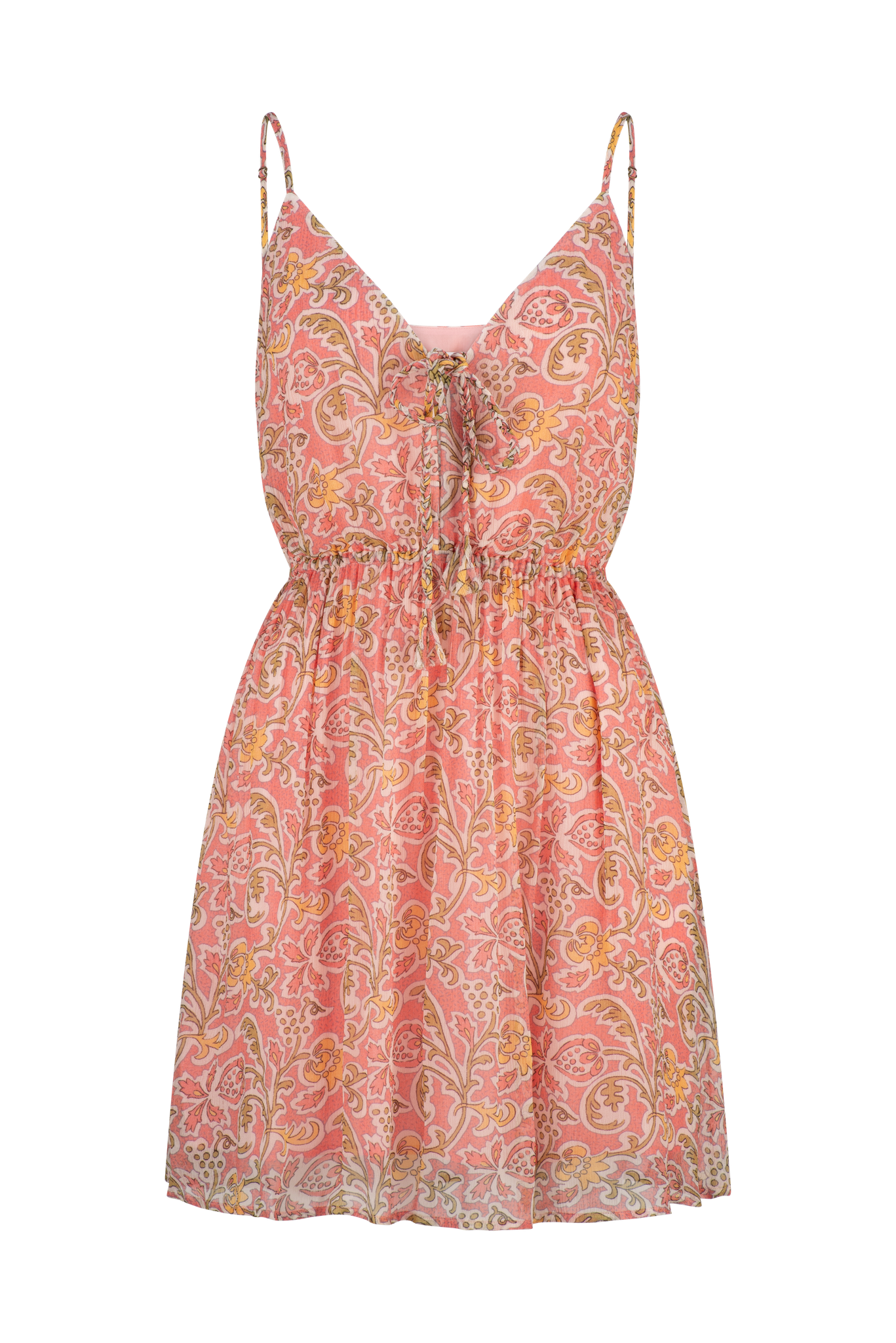 Genevieve Audrey Mini Dress - Peach Blossom