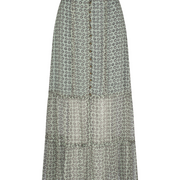 Antonia Rosette Maxi Skirt - Mint Charcoal
