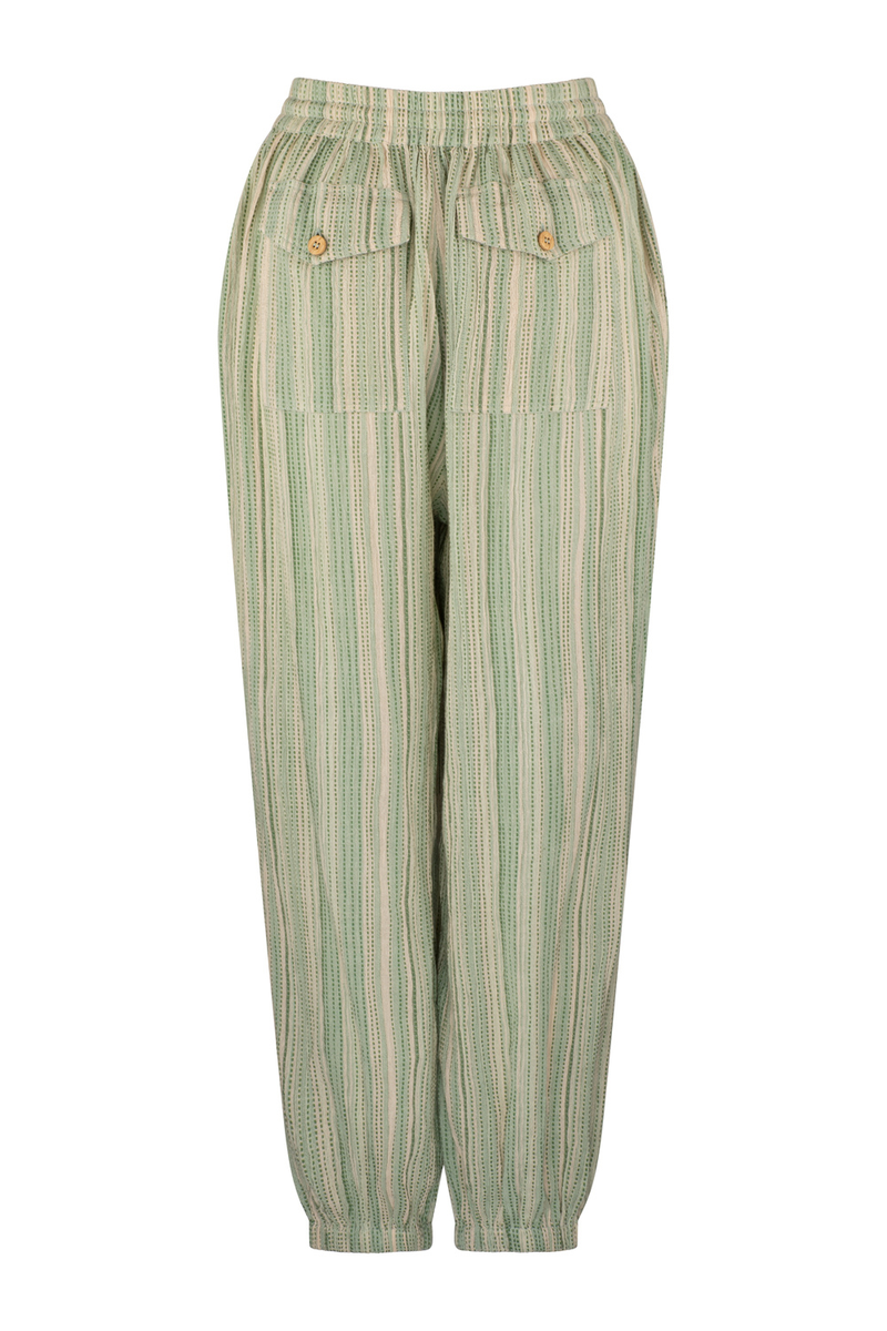 Kivaro Loli Relaxed Pant Sage Stripe Tigerlily